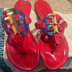 Tory Burch red patent sandals size 9